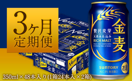 【3ヶ月定期便】“九州熊本産”金麦２ケース (350ml×48本)×3カ月《お申込月の翌月より発送》
