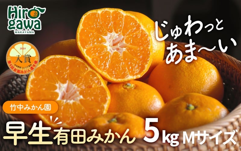 
                  早生 有田みかん5kg (Mサイズ) ※2026年11月～2027年1月中旬に順次発送予定 【tkn004-gif-m-5】
                
