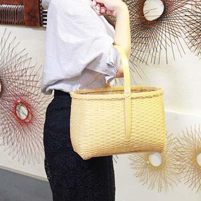 ふるさと納税 日出町 竹細工　買い物篭白手付(2260227) |  | 03