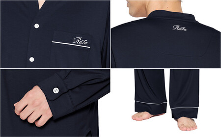 【ピンク SSサイズ】リファ バイタルテック モイストスムース スタンドカラースリープウェア/MEN