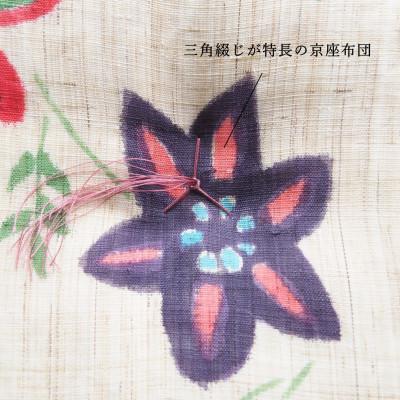 ふるさと納税 亀岡市 【座布団】手描き染め 本麻座布団 京座布団 55×59cm フラワー |  | 03