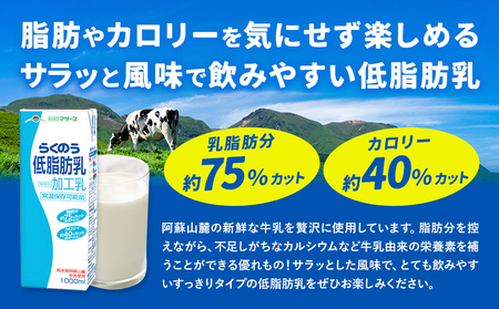 【6ヶ月定期便】1000ml×6本／月×6回（計36本） 常温保存可能 らくのう低脂肪乳 合同会社たべたせいか《お申し込みの翌月から出荷》 牛乳 ミルク 低脂肪牛乳 低脂肪 らくのうマザーズ セット 