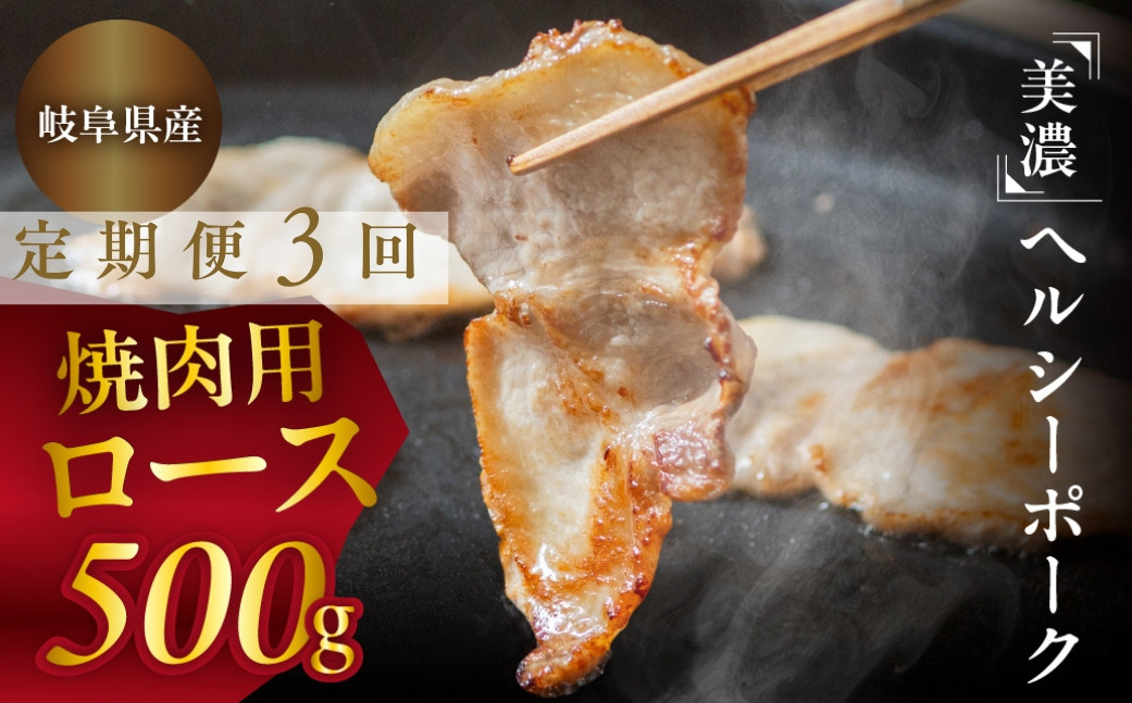 
            【定期便3回】豚肉 ロース 焼肉 500g 美濃ヘルシーポーク | 豚肉 肉 ぶた ブタ やきにく 焼き肉 冷凍 トキノ屋食品
          