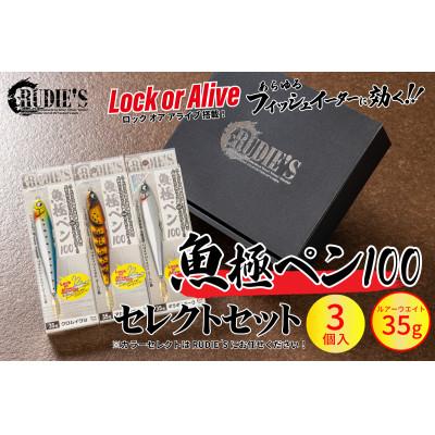 ふるさと納税 飯塚市 RUDIE‘Sの魚極ペン100(35g)セレクト3個セット 釣り具 ルアー