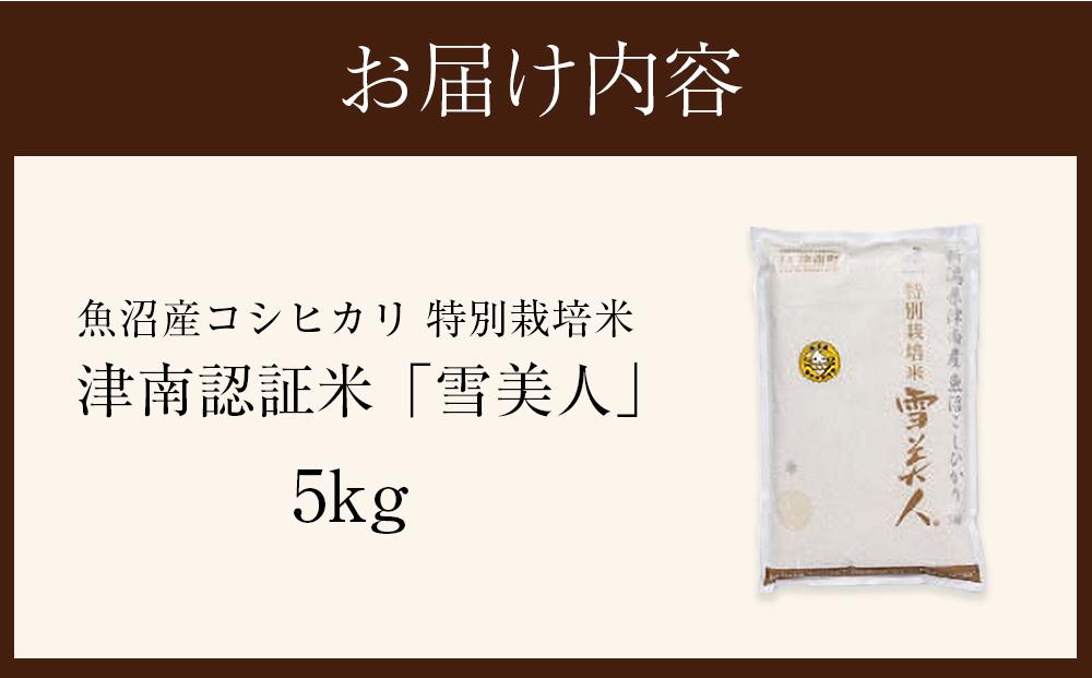 【3ヶ月定期便】【令和7年産】魚沼産コシヒカリ 特別栽培米「雪美人」5kg