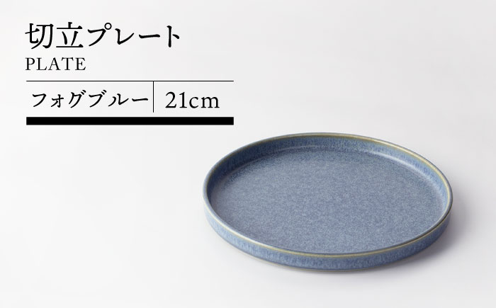 
                  【美濃焼】21cm切立プレート フォグブルー【TOKI MINOYAKIチャレンジショップ／カネ大白木屋】食器 皿 プレート [MEE029]
                