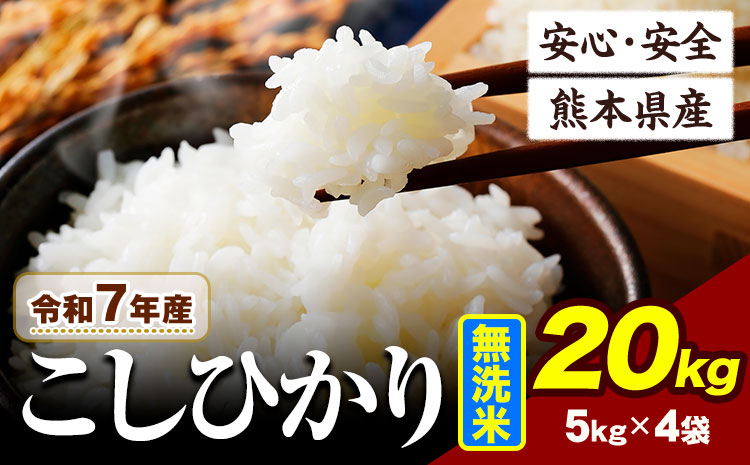 令和7年産  こしひかり 無洗米 20kg 《7-14日以内に出荷予定(土日祝除く)》阿蘇 うぶやま 米 熊本県産 ふるさと納税 米 こめ ふるさとのうぜい コシヒカリ コメ お米 おこめ---ubuyama_lcl_878_20kg---