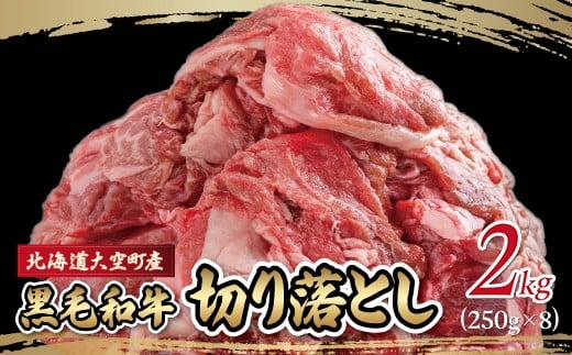 黒毛和牛(芝桜和牛)切り落とし 2kg（250g×8） 【 ふるさと納税 人気 おすすめ ランキング 肉 牛肉 牛 和牛 黒毛和牛 国産 切り落とし 小分け しゃぶしゃぶ 肉炒め 肉じゃが ギフト 贈答 プレゼント 贈り物 北海道 大空町 送料無料 】 OSG015