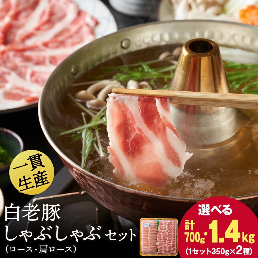 【ふるさと納税】 北海道産 白老豚 しゃぶしゃぶセット 選べる700g～1.4kg（ロース・肩ロース各350g） 豚肉 冷凍 国産 スライスロース 肩ロース 豚肉 食べ比べ 白老豚 白老 北海道 北海道ふるさと納税 白老 ふるさと納税 北海道