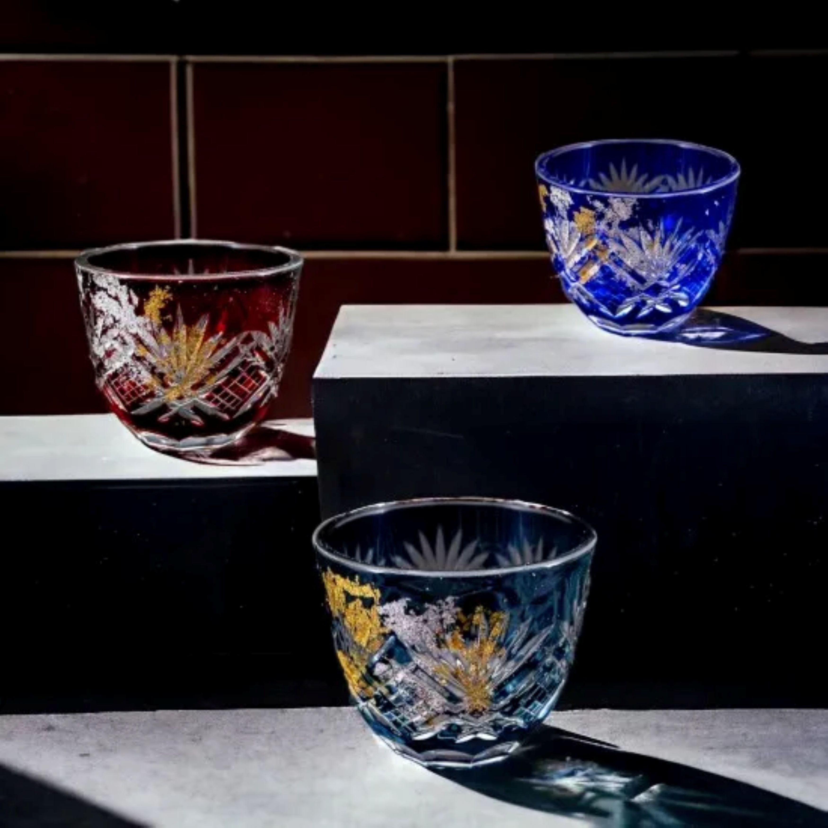 
                  【選べるカラ―】箔舞切子グラス40
                