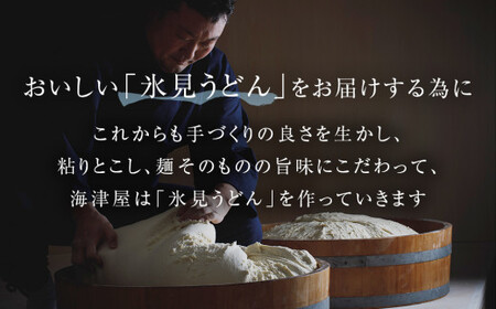 【氷見うどん】海津屋 食べ比べ2種セット（細麺・餅めん）| 手延べ 乾麺 うどん 細麺
