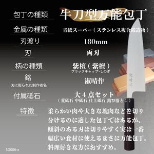 【万能包丁18cm砥石セット】 鍛造包丁