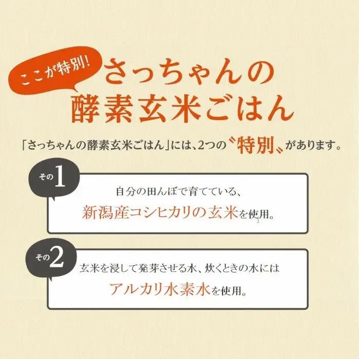 さっちゃんの酵素玄米ごはん「冷凍タイプ」70g×2個×21パック コシヒカリ おにぎり 健康 美容 新潟県 パックご飯 1F10027