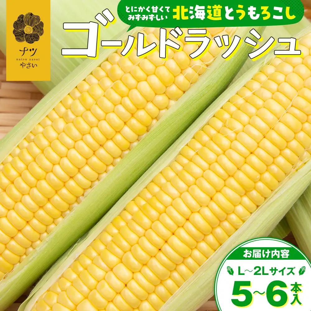 【先行受付】R8年産 トウモロコシ（ゴールドラッシュ） 5本から6本 ピンクの八百屋 ナツやさい | とうもろこし トウモロコシ ゴールドラッシュ 旬 新鮮 野菜 夏 甘い 産地直送 北海道 津別町 