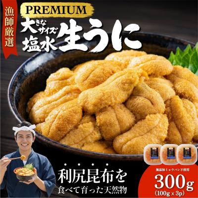 ふるさと納税 利尻町 【2026年発送受付】漁師厳選!利尻天然うに"プレミアム"ムラサキウニ 300g[1060077]