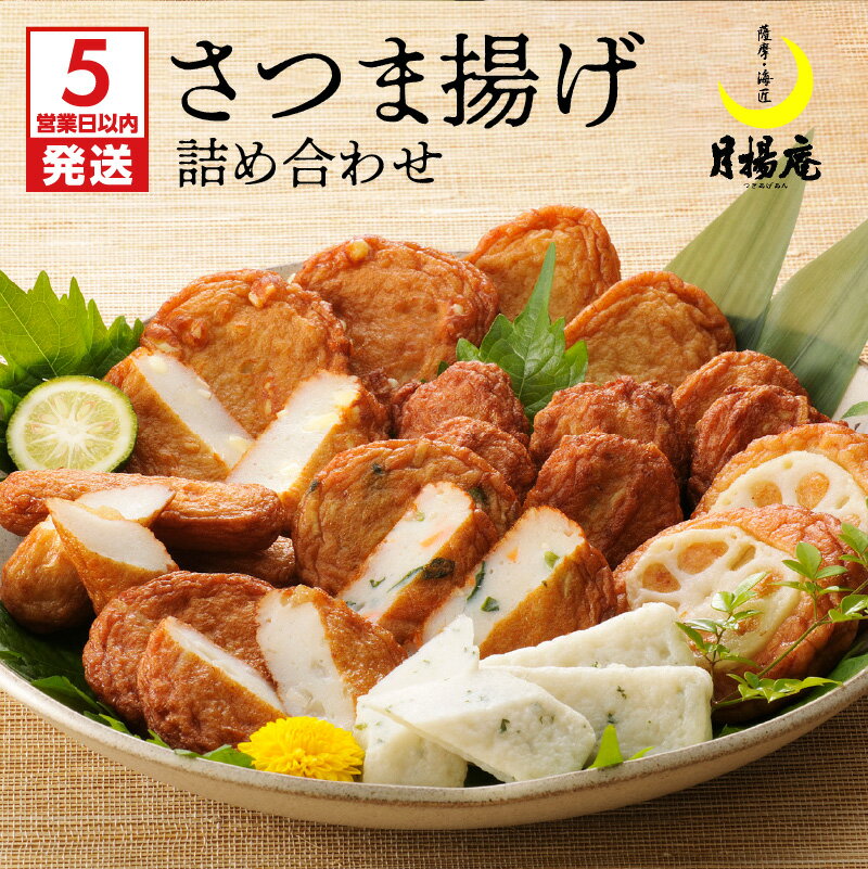 【ふるさと納税】月揚庵　さつま揚げ詰合せ 送料無料 鹿児島市 九州 特産品 お礼の品 おすすめ 人気 お土産 贈り物 プレゼント ギフト 本場 天ぷら 練り物 野菜 魚 すり身 惣菜 特産 伝統 郷土料理 地元 加工品 食品 冷蔵 おつまみ