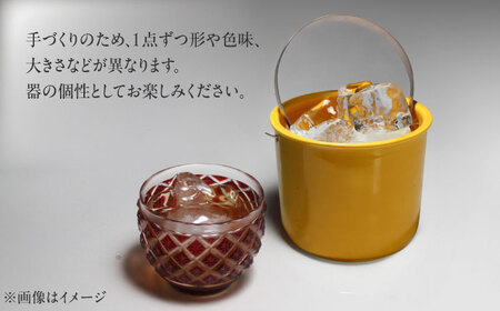 【有田焼】卓上アイスペール・ミニクーラー 黄釉 トング付き /やきもの工房 成[UDU003]
