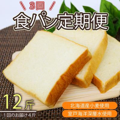 ふるさと納税 室戸市 【室戸海洋深層水仕込み】深層水食パン連続3回定期便