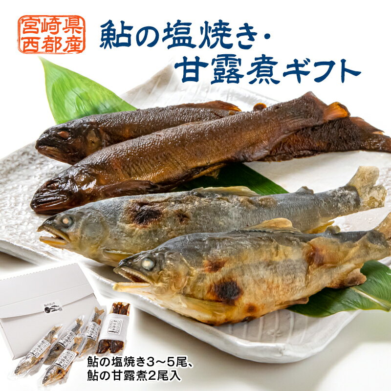 【ふるさと納税】鮎の塩焼き・甘露煮セット 個包装 あゆ 西都市 ふるさと納税＜1.1-36＞