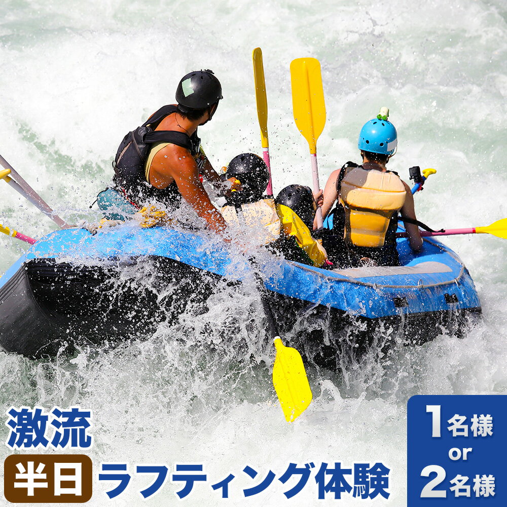 【ふるさと納税】激流 ラフティング体験ツアー 半日コース 選べる 1名様 2名様 参加対象：中学生以上《30日以内に出荷予定(土日祝除く)》北海道 日高町 旅行 家族旅行 ラフティング アクティビティ 送料無料