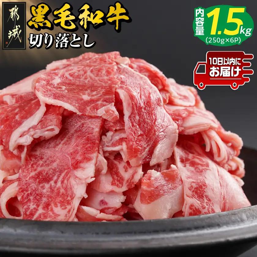 【黒毛和牛】切り落とし1.5kg(250g×6パック)≪みやこんじょ特急便≫_18-I901-Q_(都城市) 牛肉 小分け