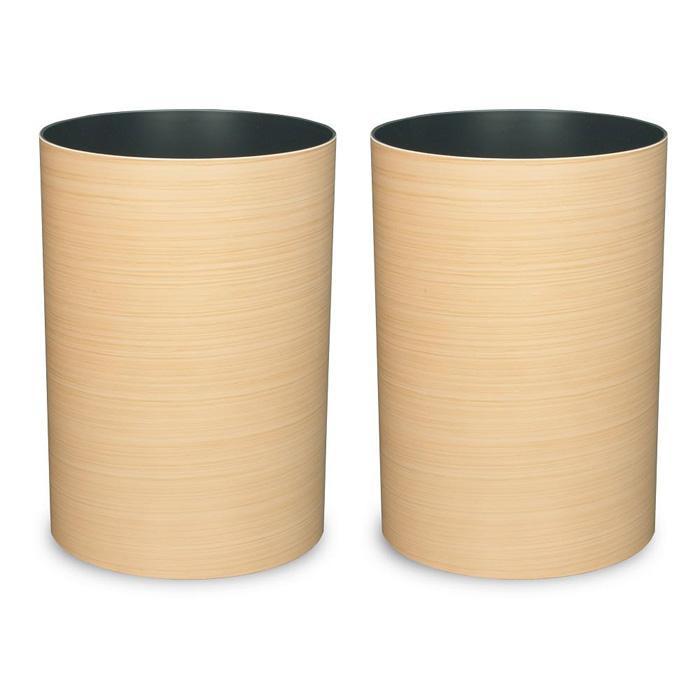 【ふるさと納税】タツクラフト 杢目塗り ダストボックス M ひのき杢 6.8L 2個組 【Tk331】 | インテリア 収納 ゴミ箱