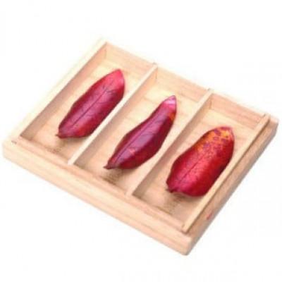 ふるさと納税 燕市 木の葉の箸置きSセット 3個入り(桐箱入り)