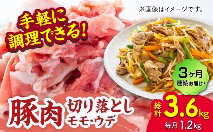 
            【3回定期便】豚肉切り落とし（モモ・ウデ部位指定なし）約1.5kg（約300g×5pc）【吉里精肉】 [ZEW084]
          