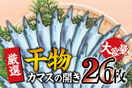 干物セット 大容量でお届け カマスの開き26枚セット ひもの カマス 家庭用 定番【sio109】