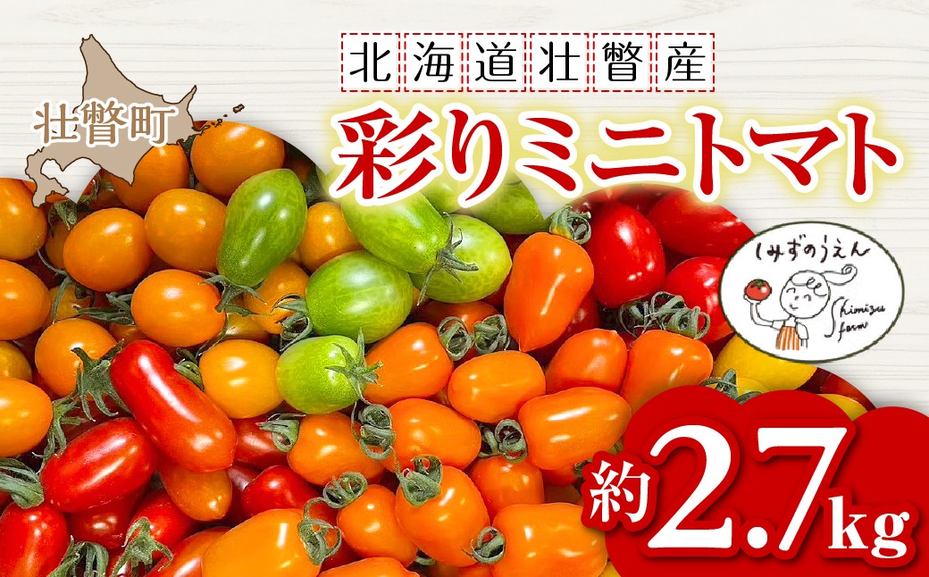 
                  ＜2026年7月上旬よりお届け＞カラフルミニトマト約2.7kg 【農園直送】北海道壮瞥産 【 ふるさと納税 人気 おすすめ ランキング トマト とまと ミニトマト 野菜 おいしい 大容量 北海道 壮瞥町 送料無料 】 SBTO004
                
