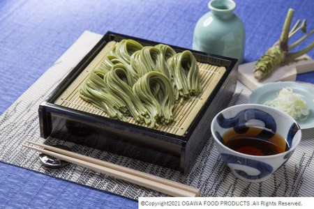 【小川製麺】3束ね 茶そば (160g×3束)×6入 FZ21-831