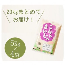 こりゃまいじゃ(能登町柳田産コシヒカリ)　精米5kgを4袋まとめてお届け!