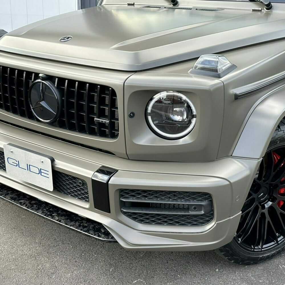 【ふるさと納税】カー用品 G63フロントスポイラー(クラッシュカーボン) W463A カー用品 オリジナル メルセデス ゲレンデヴァーゲン ベンツ カスタム パーツ 外装 エクステリア エアロ リップスポイラー 独特 模様 インパクト 迫力 人気 岐阜市 / グリッド[ANHT007]