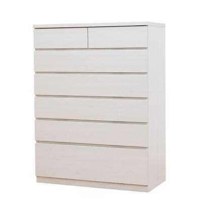 ふるさと納税 大川市 チェスト「シルフ」ホワイト色 6段 幅88 奥行44 大川家具