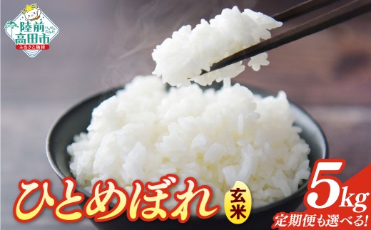 先行予約 【4ヶ月定期便】 令和8年産 玄米 5kg×4ヶ月お届け 品種：ひとめぼれ 【 米 お米 ライス お弁当 おにぎり 人気 ギフト 長期保存 岩手県産 川の駅産地直売組合よこた 】 RT3388-05g