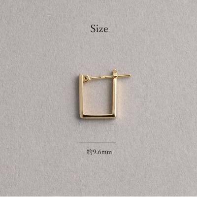 ふるさと納税 甲府市 ≪MONICE≫K18イエローゴールド スクエアフープピアスShort Type【TE-134】 |  | 02