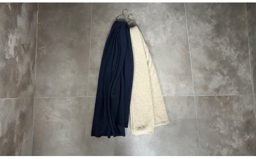 ストール セーブルカシミヤブランケットストール ( ネイビー ) | ニット ブランケット メンズ レディース シンプル 無地 秋 冬 春 プレゼント ギフト 新潟県 五泉市 株式会社ナック