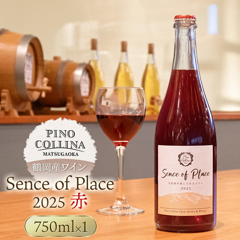 【ふるさと納税】鶴岡産赤ワイン　Sence of Place 2025（赤） 750ml×1本　株式会社エルサン　ワイナリー ピノコッリーナ