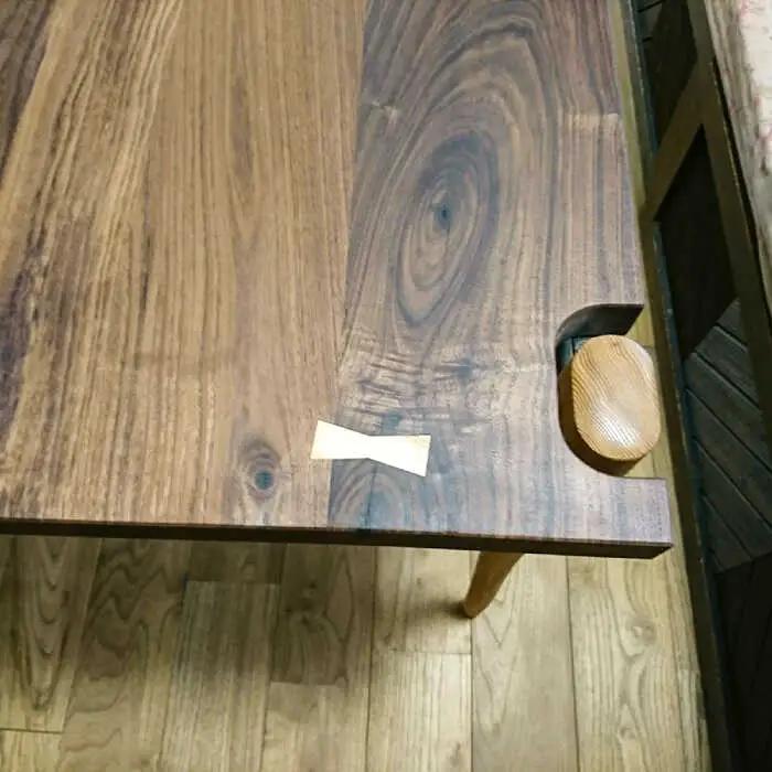 【ダイニングテーブル3点セット】ダイニングテーブル・テンダーチェア2脚 糸島市 / 工房はーべすと [AYA060] 家具 机 椅子