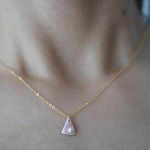 琵琶パールと池蝶貝のネックレス（THE SHELL with BIWAPearl)