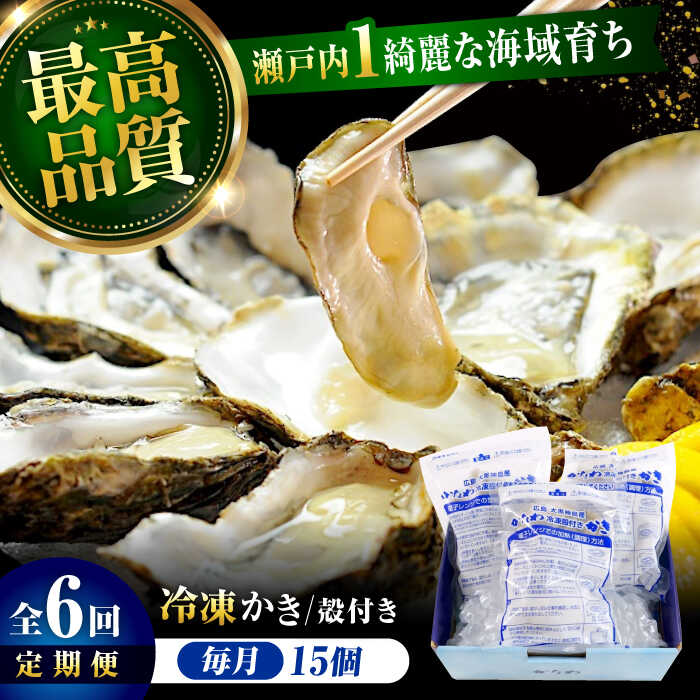【ふるさと納税】【全6回定期便】牡蠣 冷凍 かなわ 広島牡蠣の老舗！安心・安全の新鮮牡蠣【瞬間冷凍】牡蠣 殻付き 蒸し牡蠣セット 15個入り 魚介類 和食 海鮮 海産物 広島県産 江田島市/株式会社かなわ[XBP040]