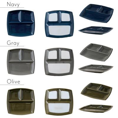 ふるさと納税 瑞浪市 美濃焼 titto ランチプレート 角 藍色 墨色 オリーブ 各1枚 計3枚SET |  | 01