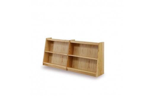 大川家具 フリーシェルフ 栴檀（センダン）B-180L 棚 高さ80.0cm×幅92.0cm×奥行36.6cm 2段 可動棚板1枚