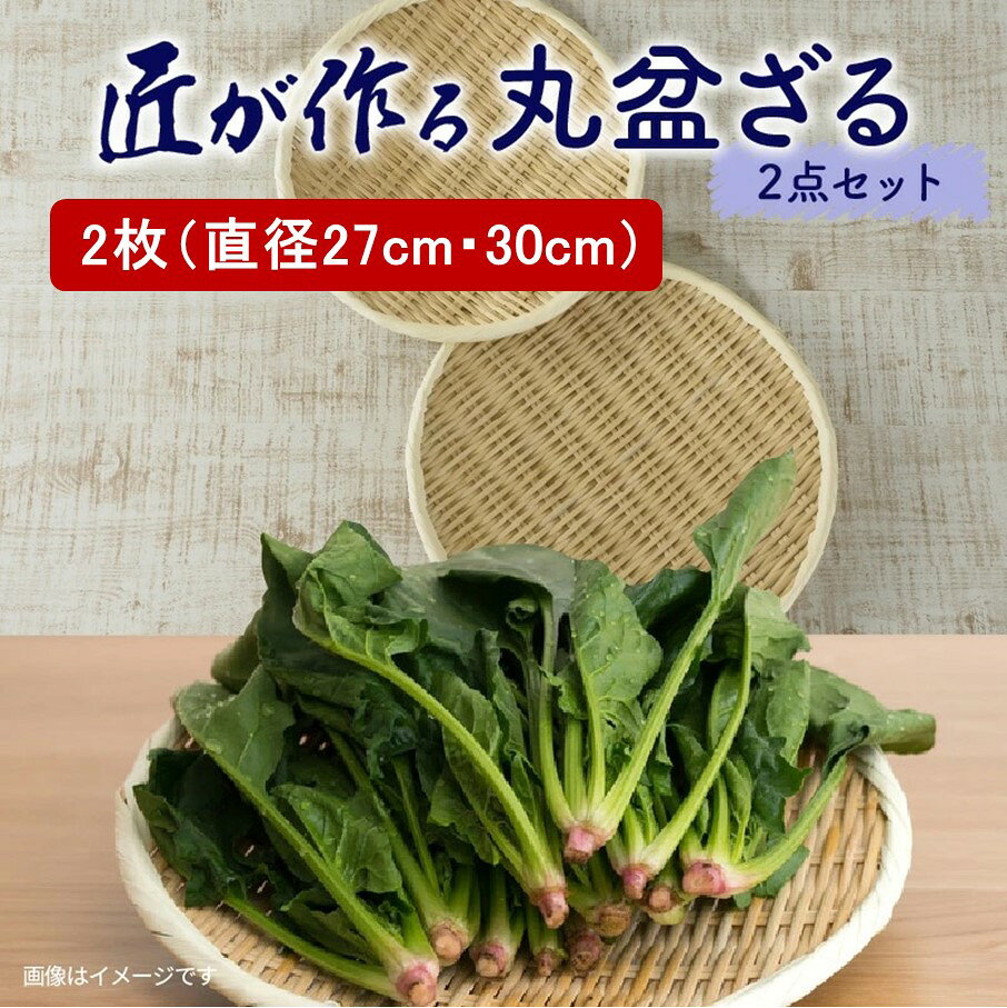 【ふるさと納税】ざる 丸盆 27cm/30cm 2点 竹ざる 2枚組 水切り 日本製 大分 国東 盆ざる 美白藤 竹製 丈夫 水切りザル 干しザル 浅型 盛り付け お取り寄せ 食器 キッチン 竹細工 竹製品 送料無料