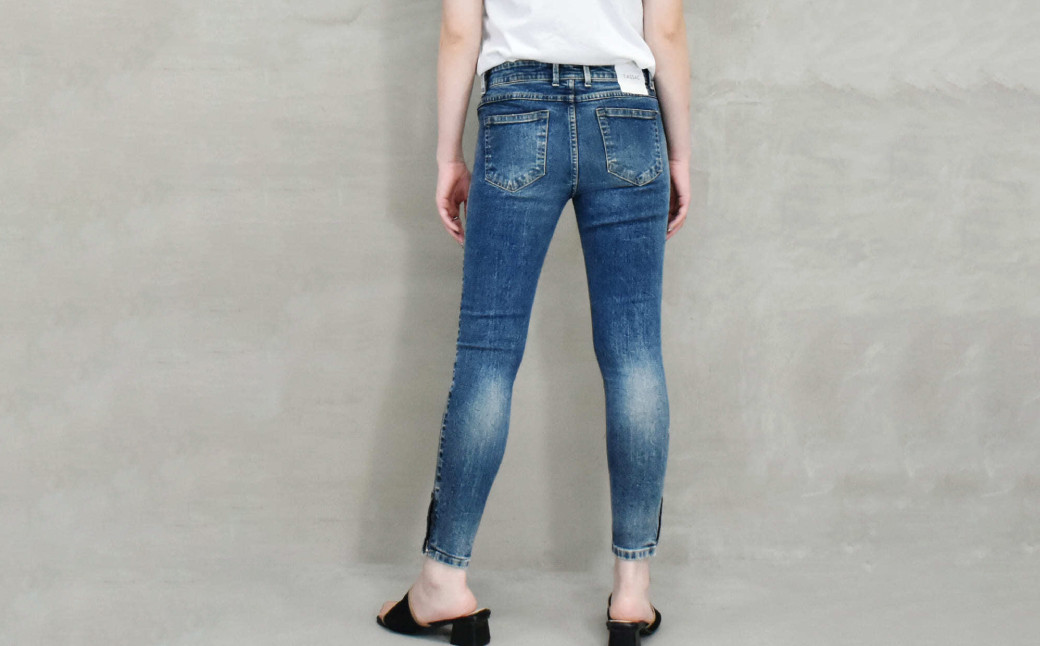 【全2サイズ】T-ASSACレディースジーンズ「SKINNY/LIGHT INDIGO」（スキニー）