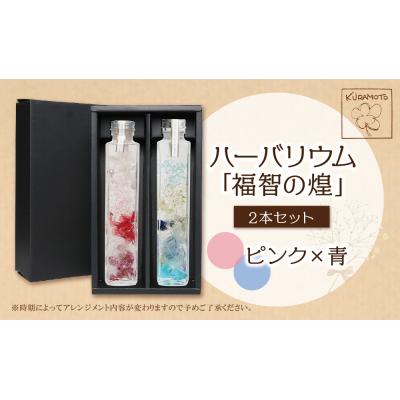 ふるさと納税 福智町 ハーバリウム2本セット「福智の煌」【ピンク×青】 |  | 01