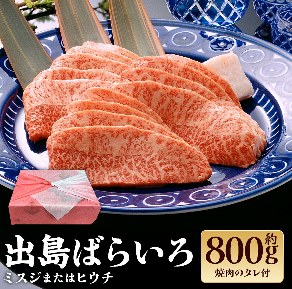 【ふるさと納税】出島ばらいろ ミスジまたはヒウチ 約800g 長崎和牛 牛肉 お肉 希少部位 自家製焼肉のたれ付き タレ 木箱入り 冷凍 長崎県産 国産 九州 長崎県 長崎市 送料無料