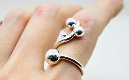 シルバーリング「うにょうにょ」【配送不可地域：沖縄県】【1445647】