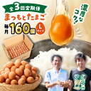 【ふるさと納税】【月1回Lサイズ160個×3回定期便】 まつもとたまご 160個 ＜松本養鶏場＞[CCD014] 長崎 西海 卵 生卵 新鮮 卵かけごはん 安全 安心 美味しい こだわり 少数飼い 定期 Lサイズ 赤玉 贈答 ギフト 贈り物