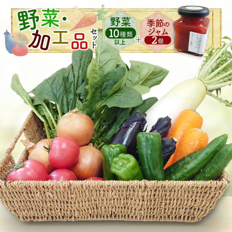 【ふるさと納税】野菜・加工品セット 野菜10種類以上＋季節のジャム2個　野菜 季節の野菜 セット 産地直送 新鮮 野菜農家 季節 詰め合わせ 産直 国産 お楽しみ おまかせセット 千葉市